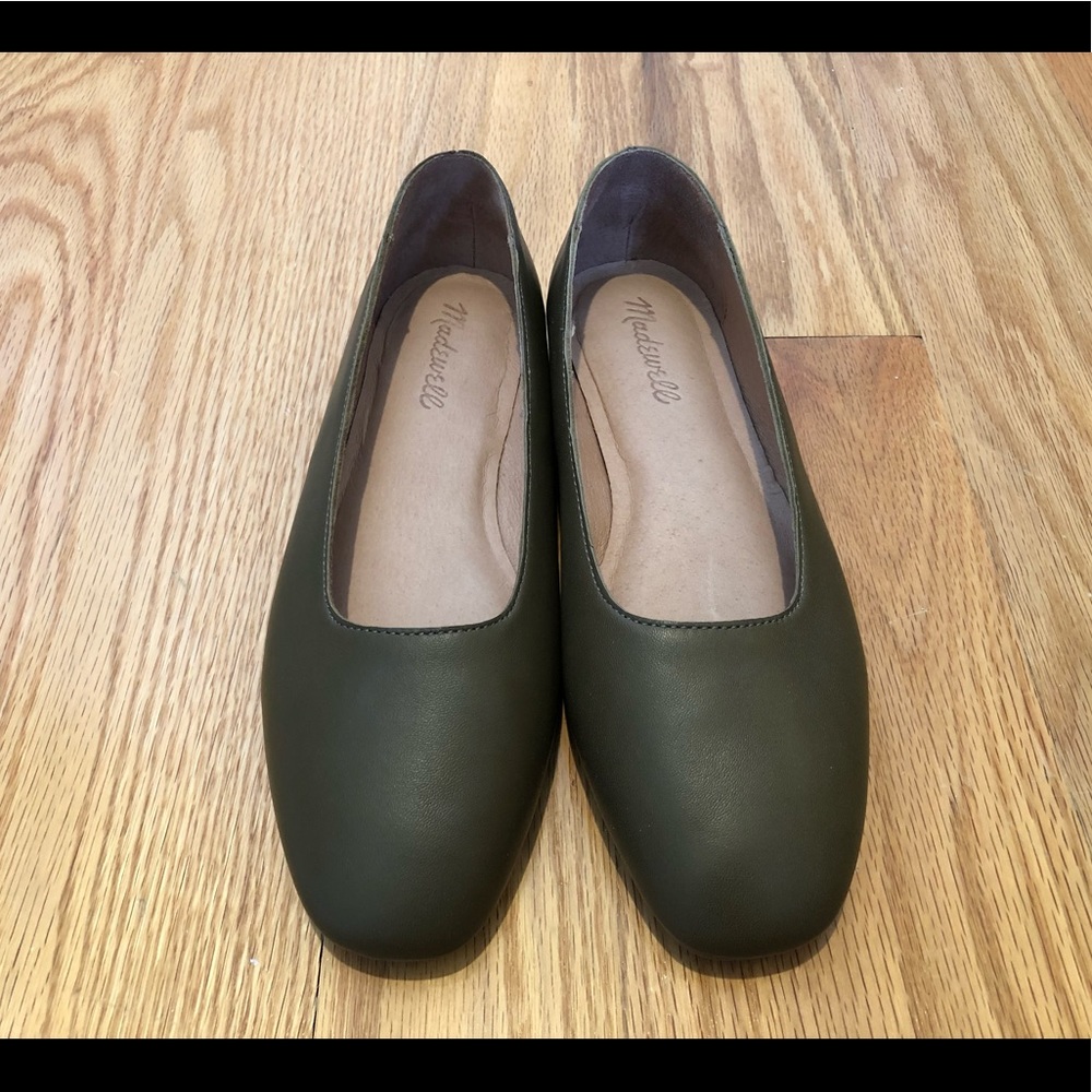 NEW Madewell “The Cory Flat”, Spinach Green - 7.5